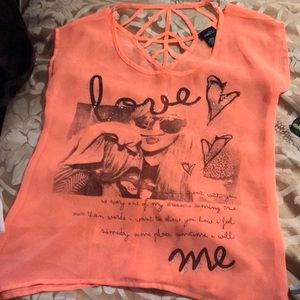 bright neon blouse